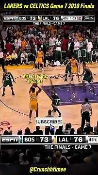 2010 NBA Finals Game 7 CLUTCH Ending 🔥 Lakers vs Celtics PART 3! #nbashorts #nbafinals