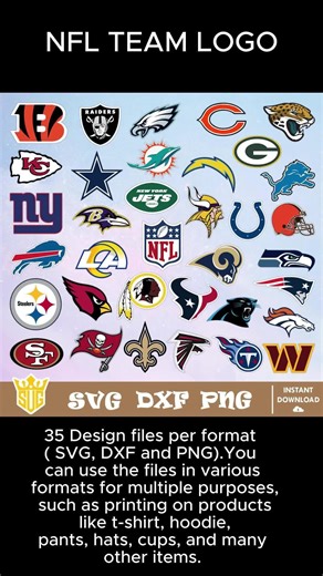 NFL Team Logo #nfl #football #svg #svgfiles #svgforcricut #vector #clipart #cricut #silhuohette #digitaldownload #arizonalcardinals #chicagobears #greenbaypackers #newyorkgaints #detroitlions #washingtoncommanders #philadelphiaeagles #pittsburghsteelers #losangelesrams #sanfrancisco49ers #clevelandbrown #indianapoliscolts #dallascowboys #kansascitychiefs #denverbroncos #losangleschargers #newyorkjets #newenglandpatriots #lasvegasriders #tennesseetitans #buffalobill #minnesotavikings #alantafalco