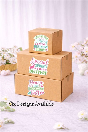 Laminated Easter Business Packaging Labels, Small Business Spring Happy Mail Stickers - Etsy