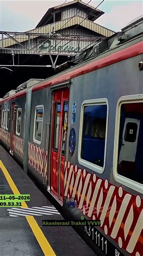 Keberangkatan KRL 722 Palur dengan KFW i9000 3+4 di Stasiun Purwosari #shorts