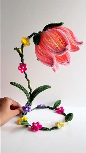 Making a little magic with some pipe cleaners ✨ #pipecleanerart #lotuslamp #diydecor #handmadecrafts