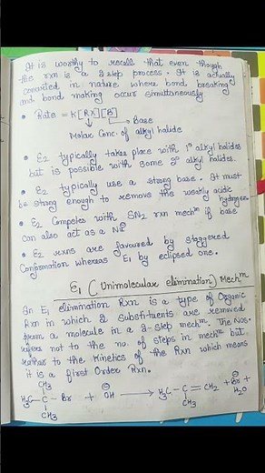 Elimination Reaction Mechanism | E2 and E1 mechanisms
