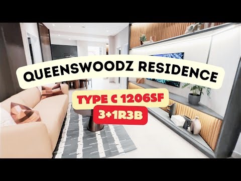 Exsim Queenswoodz Residence Type C - 1206sf 3+1Room 3Baths