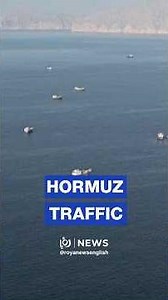 Maritime traffic seen in Strait of Hormuz from Oman’s Khasab