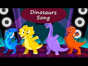 Dinosaurs Song - Let's Dance and Sing a Disco Song with Happy Dinosaurs | Kiddopia Nursery Rhymes