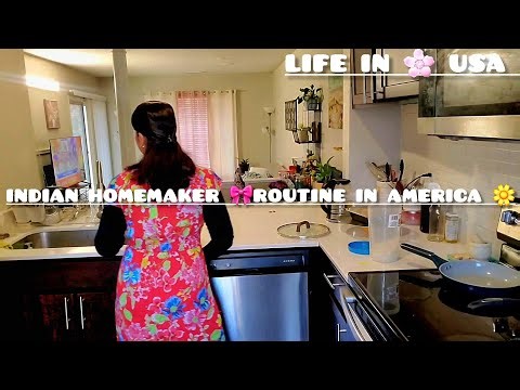 Indian Homemaker 🎀 Routine In America 🇺🇸 | cooking, cleaning, Organizing life in usa 