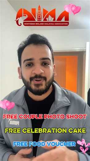 Rony Joseph on Instagram: "NIMA has something special planned for all the lovebirds out there! 💕 If you’re a couple, share your most adorable photo and send it via *WhatsApp along with your name and Instagram ID.*👈🏻👈🏻👈🏻 You can also share a caption, your love story, or the moment behind the photo — just for fun and not considered for validation. 📲 WhatsApp: +44 7586 128220 🎁 Exciting prizes to be won! Prizes sponsored by: Northern Pixels | SR Bakes | Kochi Kitchen #belfast #valentinesda