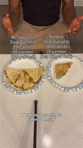 Caloric Density Makes or Breaks Fat Loss, Steak Quesadilla Example (See Description to get Lean)