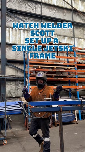 Watch Scott set up a single jetski frame ready to weld — he’s got it down to an exact science 🔥🛠️ Precision, consistency and a whole lot of experience — that’s what keeps our Evo builds rolling out tough and true. Australian Made. Built by experts. | Evolution Trailers