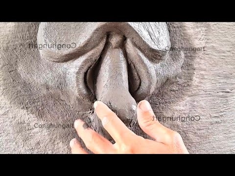 It's amazing how he sculpted the turtle by hand.