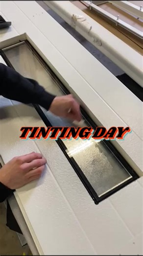 Tinting Day at RGD! 🪟 Did you know we offer custom tinting for garage door windows? Sometimes, our customers want a specific shade to match their home’s aesthetic, add privacy, or reduce glare—so we make it happen! #rockwoodgaragedoors #rockwood #garagedoors #garagedoorservice #canadiangaragedoors #ontario #milton #miltongarages #tinting #windowtint