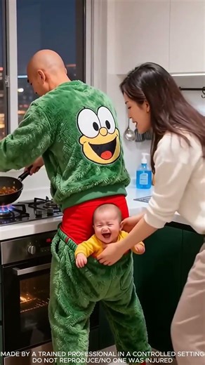 お父さんは人間のカンガルーポーチに変わった😂