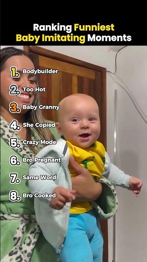 Ranking Funniest Baby Imitating Moments #shorts
