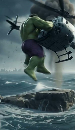 HULK Destroys Helicopter!