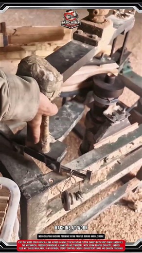 Wood Shaping machine Forming 30 mm Profile During Handle Work