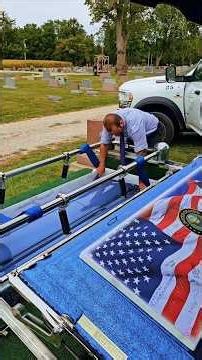 The Venetian Ovation Interment #casketlowering #vaultsealing #funeralservice #burialsite #grave