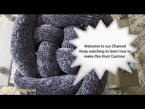 Knitted Knot Cushion - Step by Step tutorial for beginners using Addi Express 22 Needles
