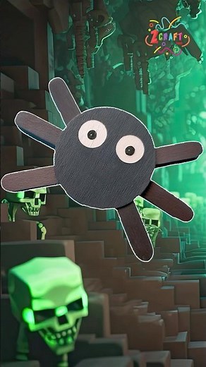 DIY Black Spider Craft 🕷️ | Easy craft to do at home #diy #craft #craftyfun #kids