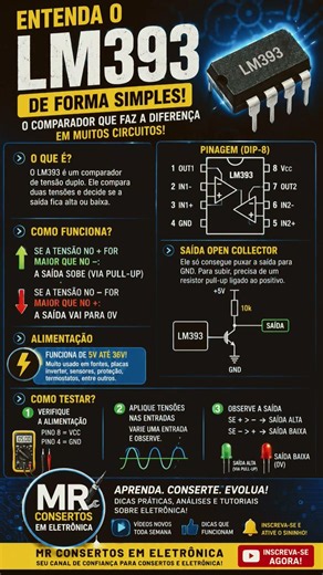 LM393 entenda como funciona #eletronica #eletronicageral #eletronicabasica