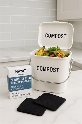 "Compost Bin Filter – Say Goodbye to Bad Odors! 🌿✨ | Easy Kitchen Hack"