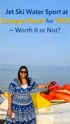 ₹800 Jet Ski at Calangute Beach 🌊 Worth It or Waste? | Goa Water Sports