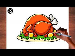 How to Draw a Thanksgiving Turkey Step by Step - Easy Tutorial