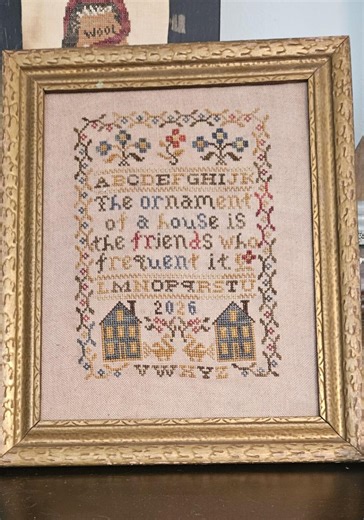 Alphabet Framed Cross Stitch Sampler - Etsy