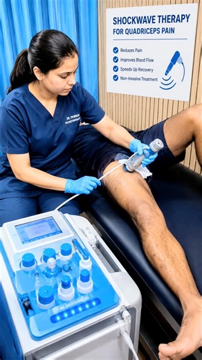 Quadriceps Pain Shockwave Therapy TreatmentFast Pain Relief & Recovery#painrelief #shockwavetherapy