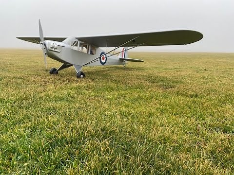 sig 1/4 scale electric piper cub maiden flight