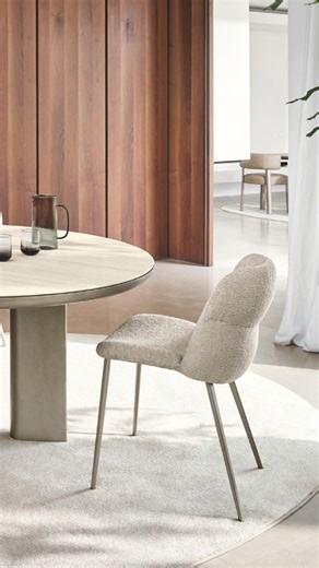 Calligaris San Francisco on Instagram: "Sandy Table × Onea Chair Timeless Italian design meets everyday comfort. The Sandy Table brings soft curves and refined finishes that ground your dining space with effortless elegance. Paired with the sculptural Onea Chair, designed for comfort and visual lightness, this combination creates a dining setting that feels both modern and welcoming. Crafted with Calligaris’ signature attention to detail, Sandy and Onea are perfect for long dinners, meaningful c