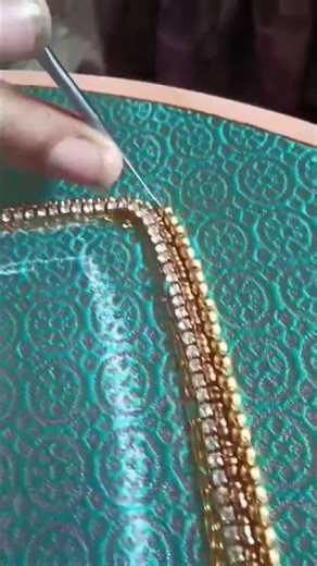 Simple and Elegant Aari Work Design for Beginners.❤️ #aari work