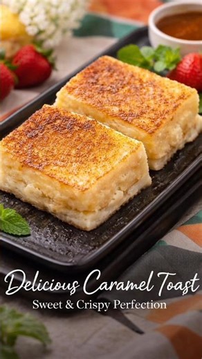 Caramel Toast Recipe | Crispy & Sweet Caramel Bread Toast | Easy Breakfast Recipe #shortcake#food