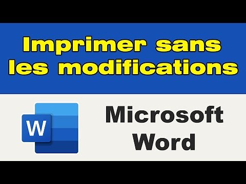 Comment imprimer un document word sans les modifications