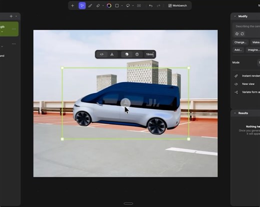 @vizcom_ on Instagram: "Unify is one-click compositing. Import 3D models (or images) and blend them into any background with matched lighting + shadows. No prompts, full layout control."