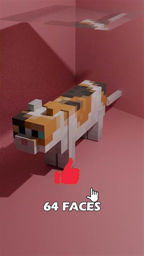 Cat 3D Cloth Simulation #minecraft #animation