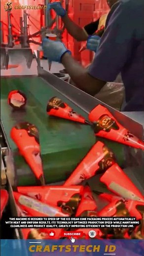 **"Automatic Ice Cream Packaging Machine Innovation" 🍦🤖 — Maximum Speed, Accuracy, and Cleanliness!