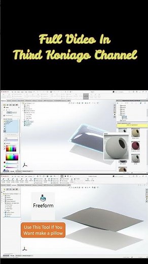 Freeform surface Tutorial #shorts #thirdkoniago #cad #tutorial #surface #solidworks #fyp #viral