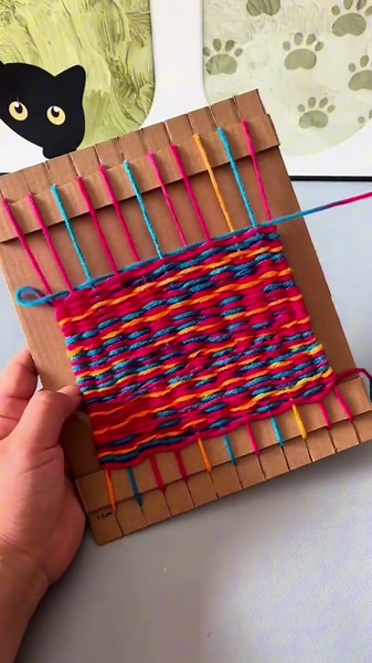 Looming Made Easy with Cardboard