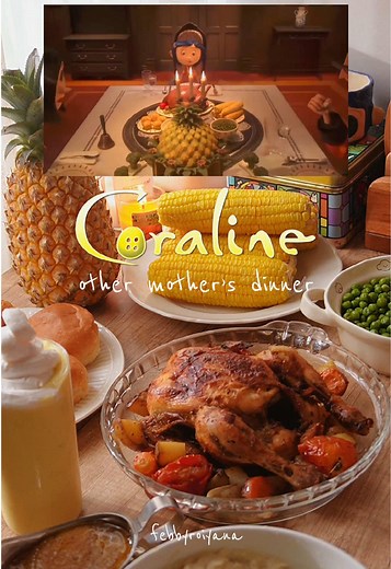 Coraline Inspired Dinner Menu: Roasted Chicken & More