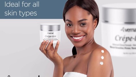 Vernal Crepe-less crepey skin firming cream to reduce crepey arms, neck & hands. Organic tightening cream to reduce thin wrinkled skin on arms, neck and body. Made in USA (4 Oz)