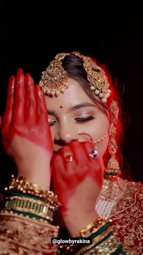 “Elegant eyes, flawless base, and royal vibes 👑 Muslim Bridal Makeup by me.” #short #wedding