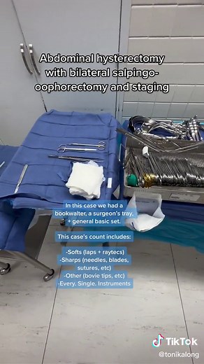 Replying to @drew0609 (🤔 I just spoke on my live the other day about having little-to-no experience in GYN, so of course I had to scrub this case!) Anyways, learning instruments takes time experience!! Students are not expected to know every single instrument or count as fast as their preceptors. However, after scrubbing many of the same cases, it is important to be a sponge retain as much new information as you can. A great tip would be to visit SPD and ask for a count sheet! 💡📄 Each sheet l