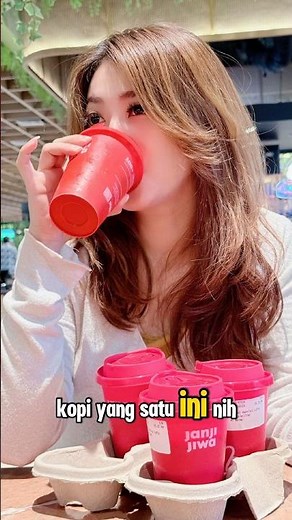 The coffee is creamy and just the right amount of bitter -hazelnut latte coffee-JANJI JIWA-good c...