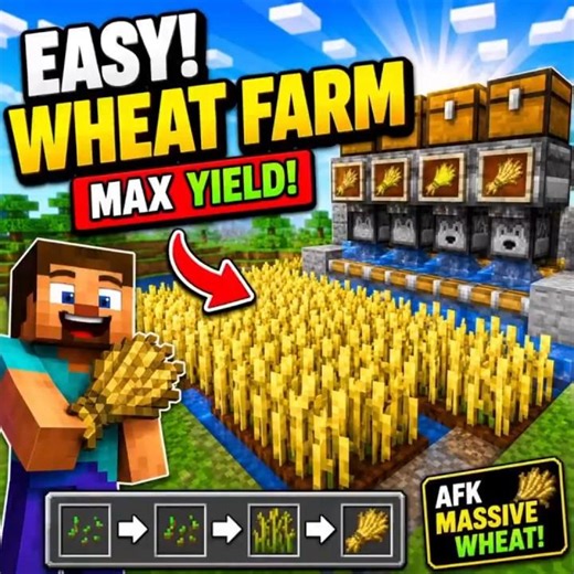 Infinite Wheat Farm in Minecraft 🤯