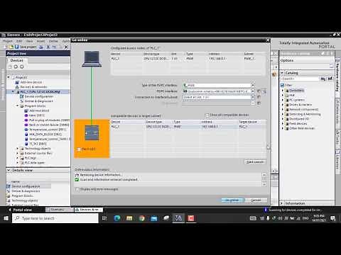 Find accesible siemens plc in network and upload program plc to pc - TIA portal