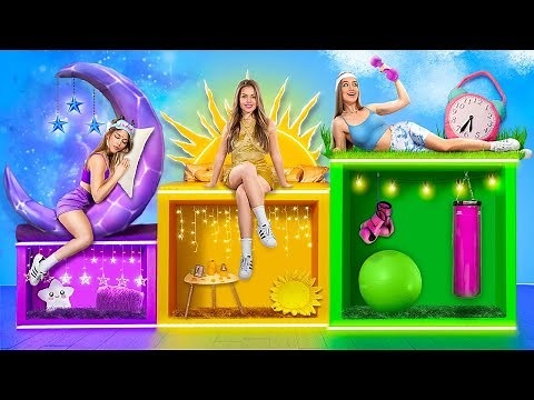 On A Construit Un Lit Superposé Pour Triplées ! Filles Du Matin, Du Jour Et De La Nuit !