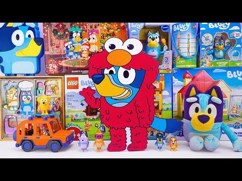 Bluey Toy Collection Unboxing Review 💙 Mystery Cute Bluey Elmo Box & LEGO Bluey's Family House