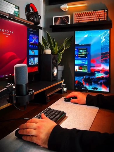 Leveling up my setup with the UMax 24 🔥 Big thanks to @mosu_tech for making this upgrade possible 🙌 #uperfectmonitor #umax24 #desksetup #techsetup #gamingmonitor #workfromhome #creatorsetup #touchscreen #portablemonitor