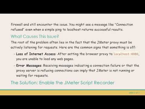 Resolving Proxy Issues with JMeter: How to Change Proxy Settings to localhost:8080