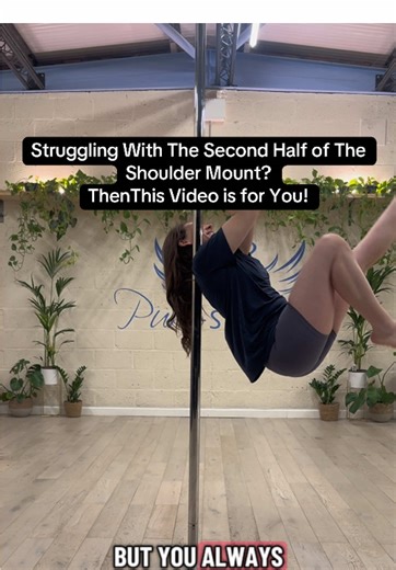 The second half of the shoulder mount is REALLY tough, sometimes it’s technique to get you up but often it’s more strength that’s needed. Here is one of my most favourite conditioning exercises for the shoulder mount. Let me know if you have any questions! #poletutorial #shouldermount